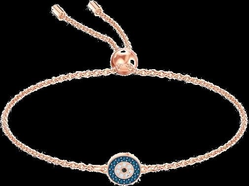 Garde-temps Swarovski 5468924 pour femme, maillons multicolores avec cristaux bleus sur métal doré