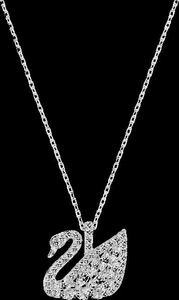 Garde-temps Swarovski 5296469 pour femme, collier en métal rhodié avec cristaux blancs