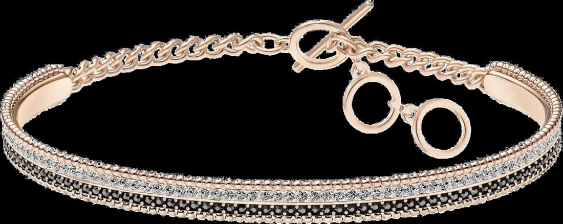 Garde-temps Swarovski 5367827 pour femme, jonc lollypop plaqué or rose