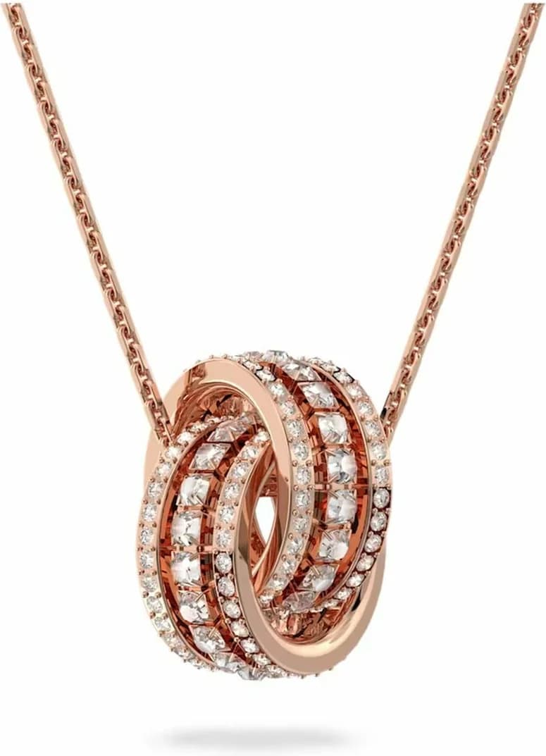 Garde-temps Swarovski 5419853 pour femme, en plaqué or rose avec cristaux blancs
