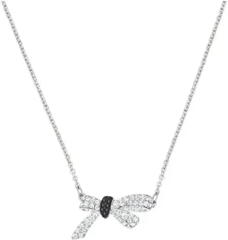 Garde-temps Swarovski 5412679 pour femme, en plaqué rhodium avec nœud incrusté de cristaux