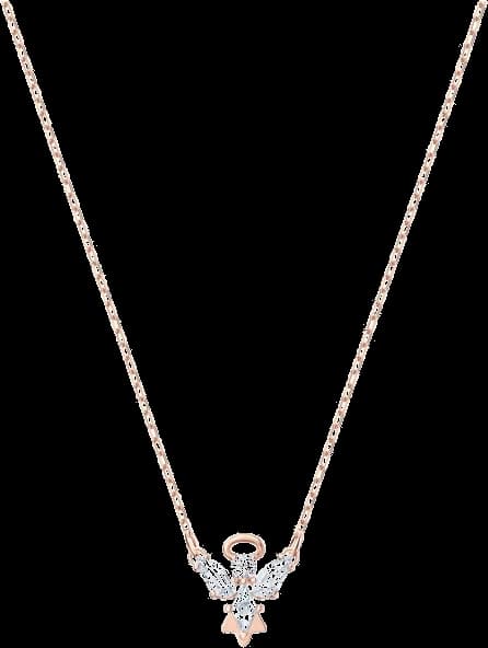 Garde-temps Swarovski 5498966 pour femme, collier plaqué or rose avec cristaux blancs