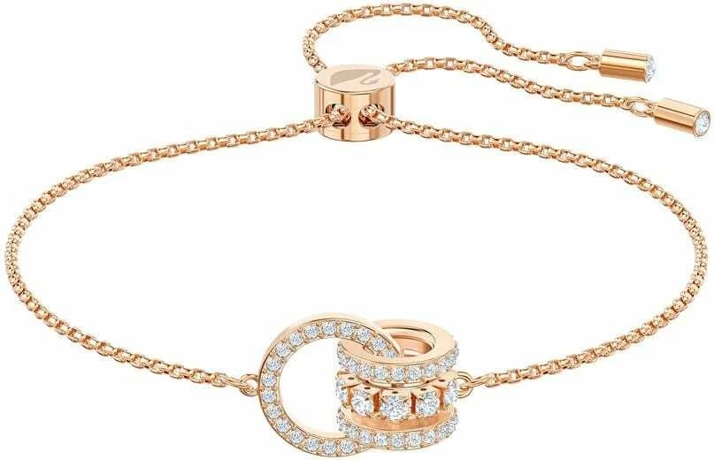 Garde-temps Swarovski 5501092 pour femme, bracelet plaqué or rose avec cristaux blancs purs