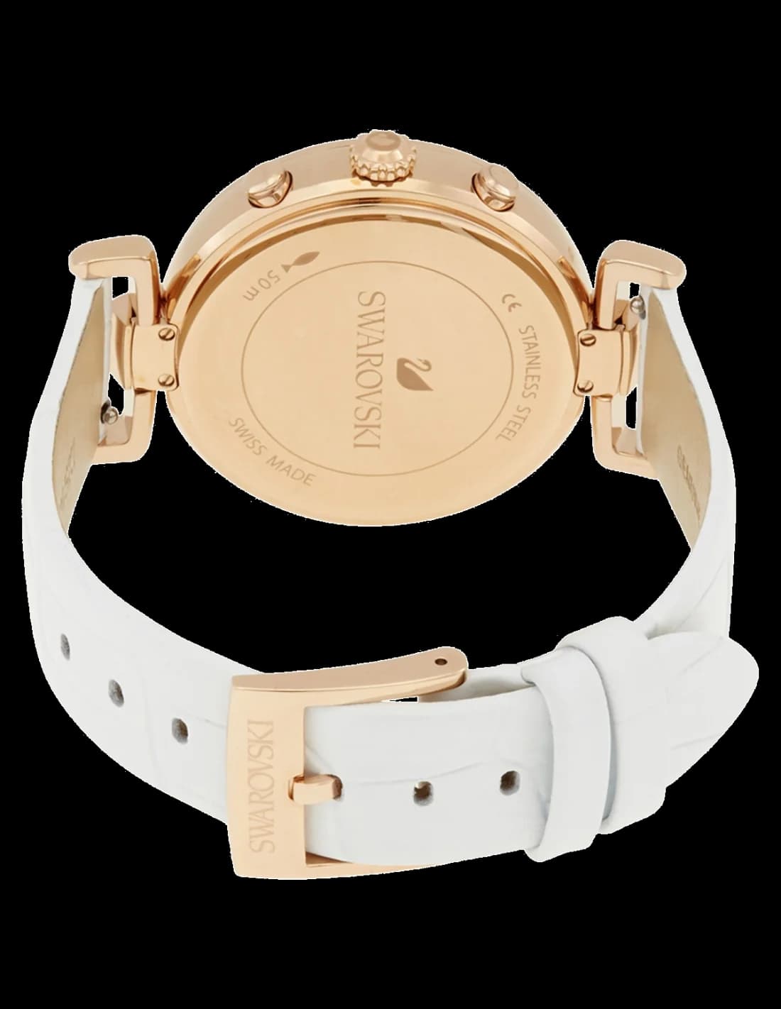 Zoom sur le cadran blanc du Swarovski 5295369