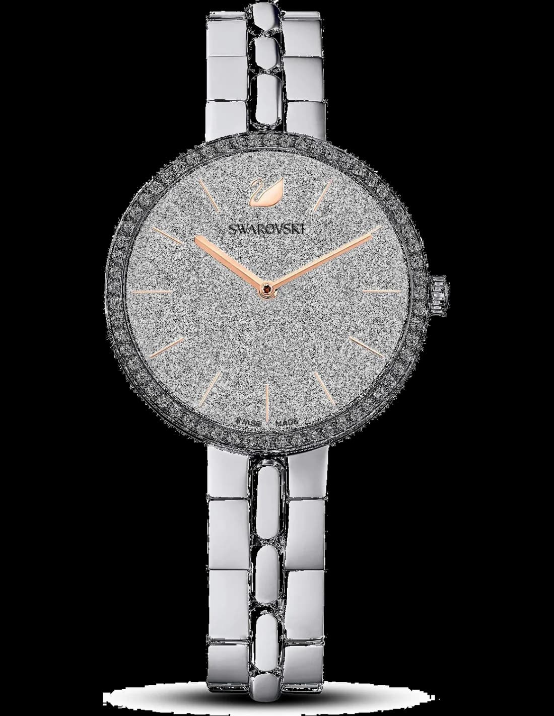 Garde-temps Swarovski 5517807 pour femme, cadran poudre de diamants et verre saphir