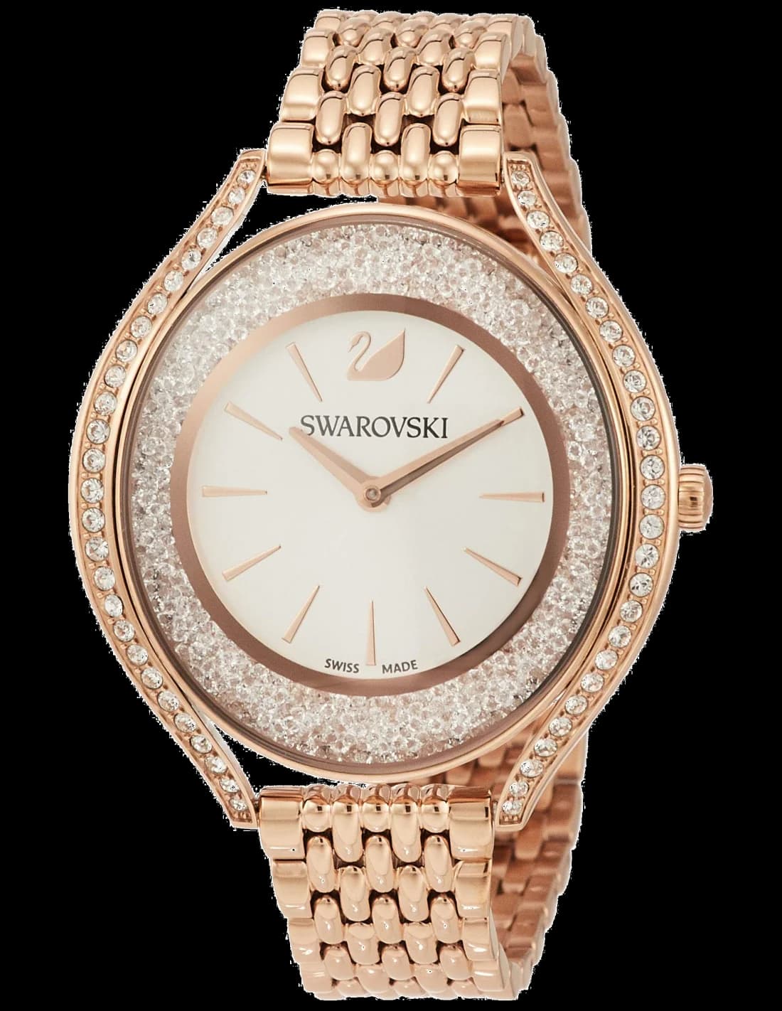 Garde-temps Swarovski 5519459 pour femme, acier or rose et cristaux étincelants