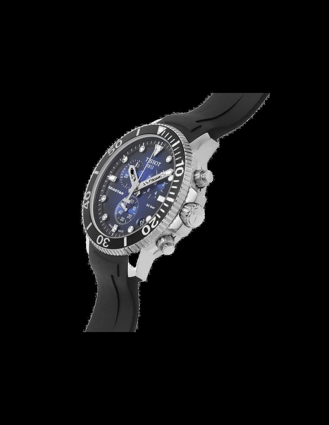 Le garde-temps Tissot T1204171704100 vu de profil