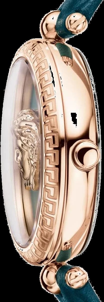Zoom sur le cadran vert du Versace VECQ00318