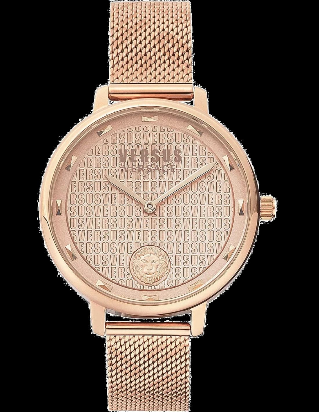 Garde-temps Versus by Versace VSP1S1620 pour femme, cadran or rose, bracelet acier maille milanaise