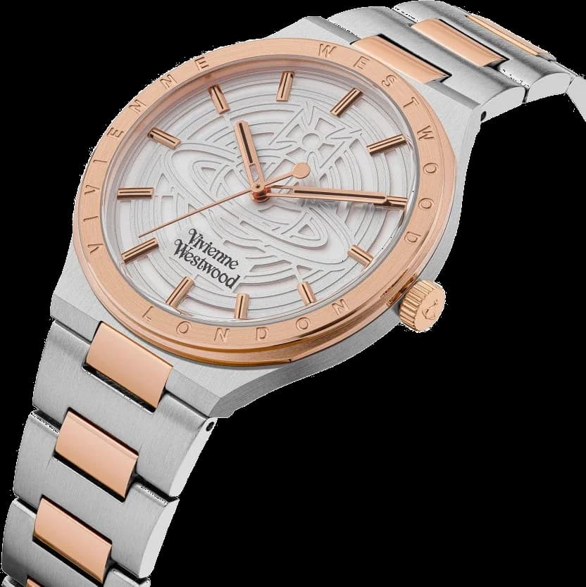 Le garde-temps Vivienne Westwood VV249SLSR vu de profil