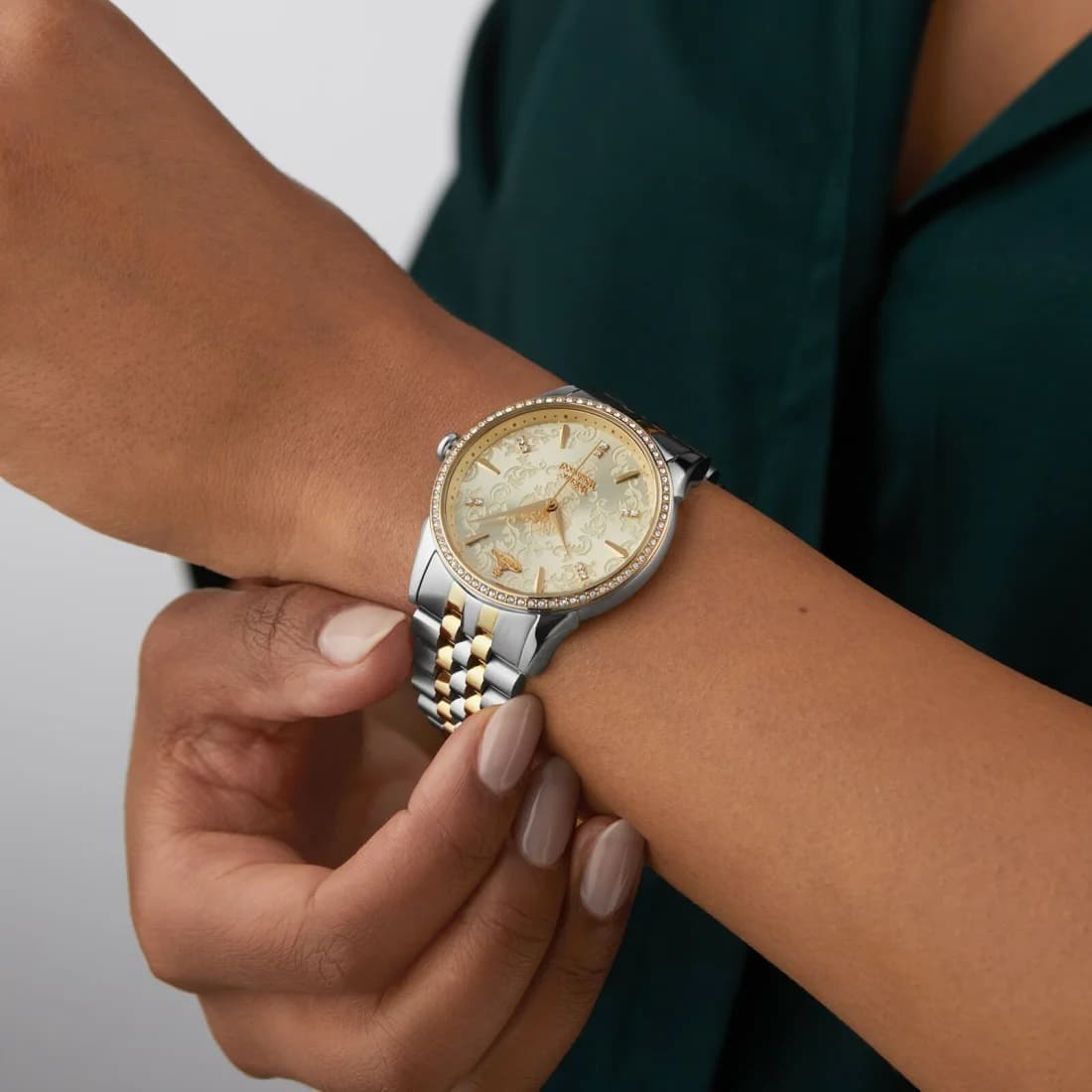 Détail du bracelet acier du Vivienne Westwood VV208CPSG