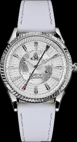 Garde-temps Vivienne Westwood VV240SLLC pour femme, cadran blanc sur bracelet cuir élégant