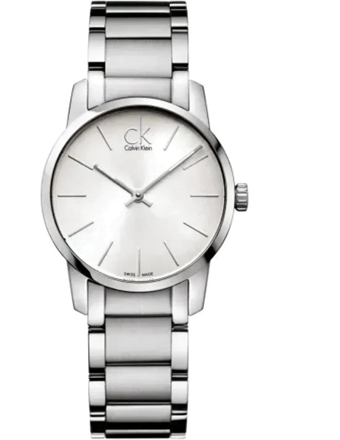Montre Calvin Klein City K2G23126 pour Femme, Cadran et Bracelet Acier Argenté