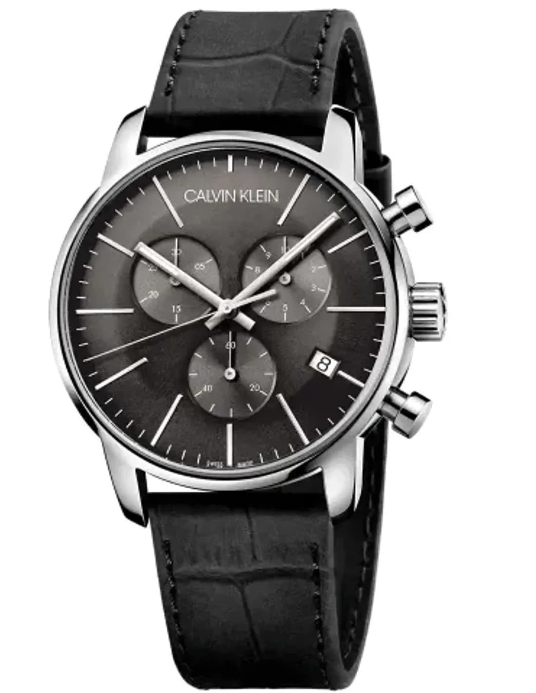 Montre Homme Calvin Klein K2G271C3 Chronomètre Cadran Noir Bracelet Cuir