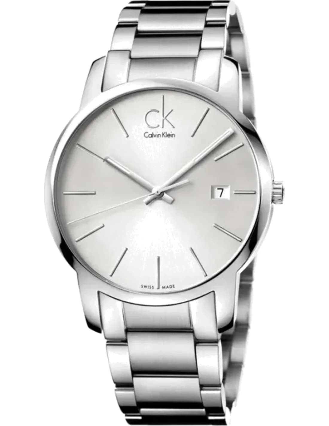 Montre Calvin Klein City K2G2G146 pour Homme, Cadran et Bracelet Acier Argent