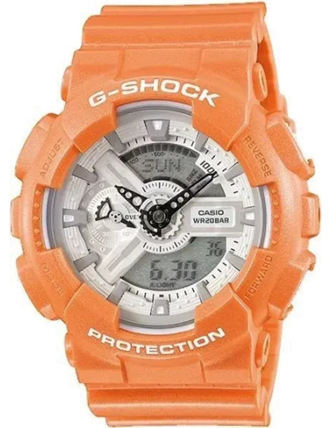 Montre Homme Casio G-Shock GA-110SG-4AER, boîtier et bracelet orange résine