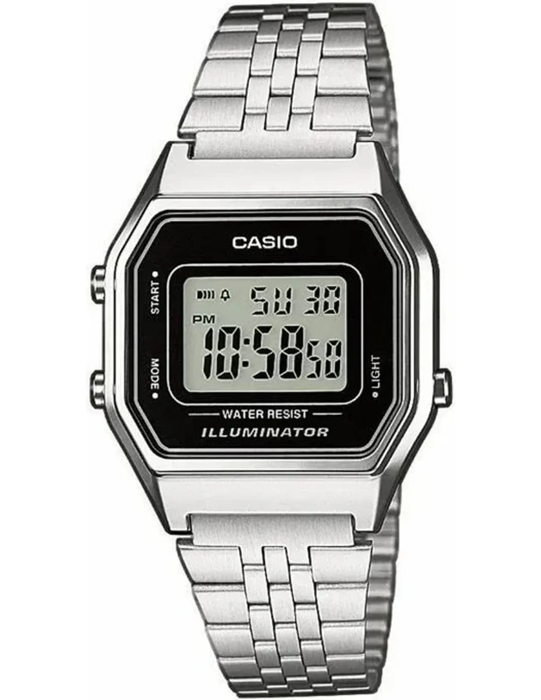 Montre Casio Vintage LA680WEA-1EF Argentée Digital Unisexe