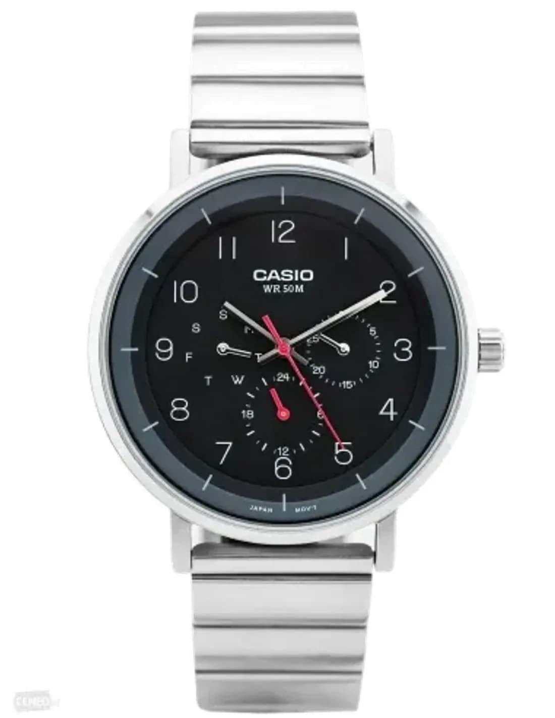 Montre Homme Casio MTP-E314D-1BV Multi-Cadrans Acier Argenté