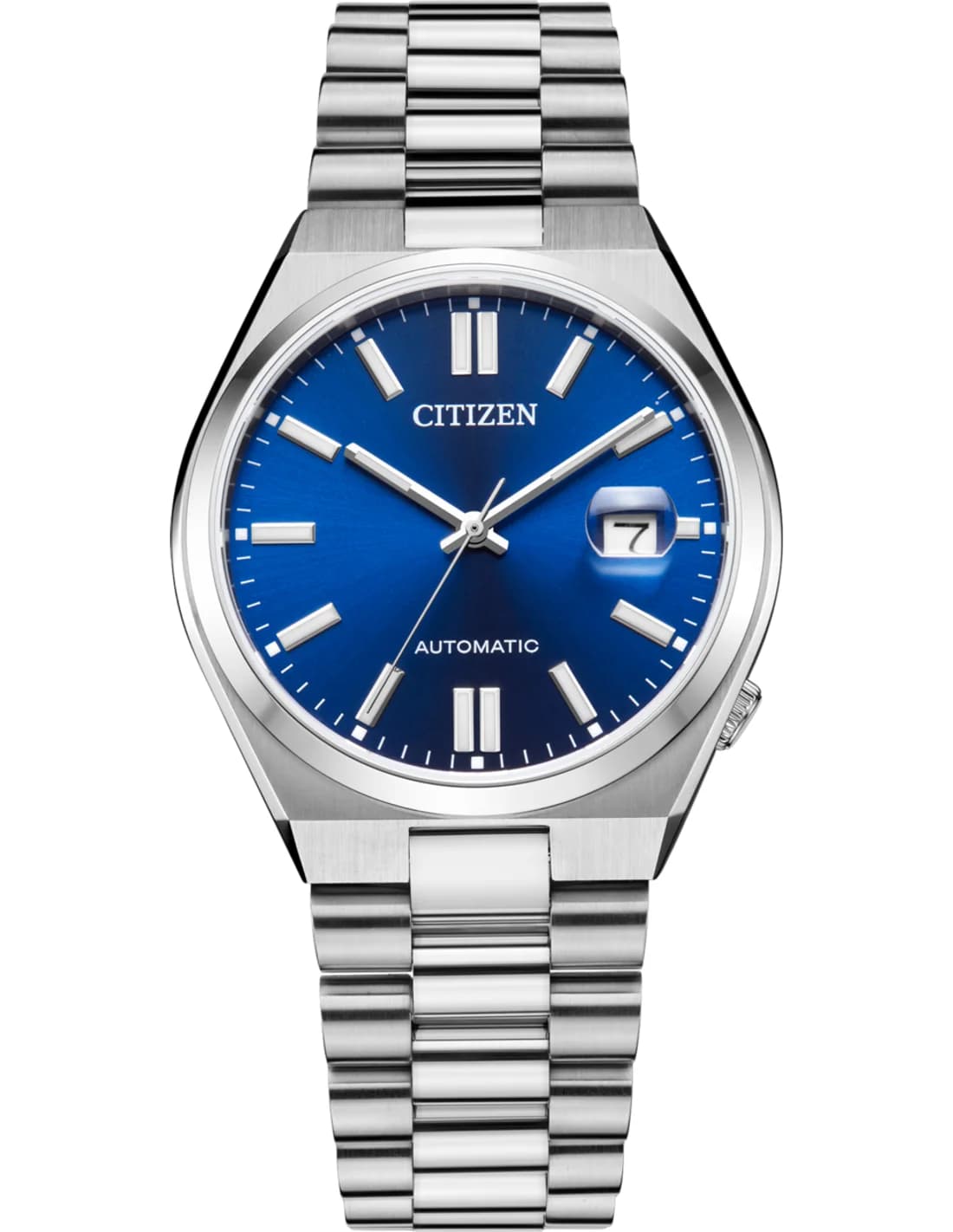 Montre Citizen Tsuyosa Automatique NJ0150-81L pour Homme - Cadran Bleu Soleillé, Bracelet Acier
