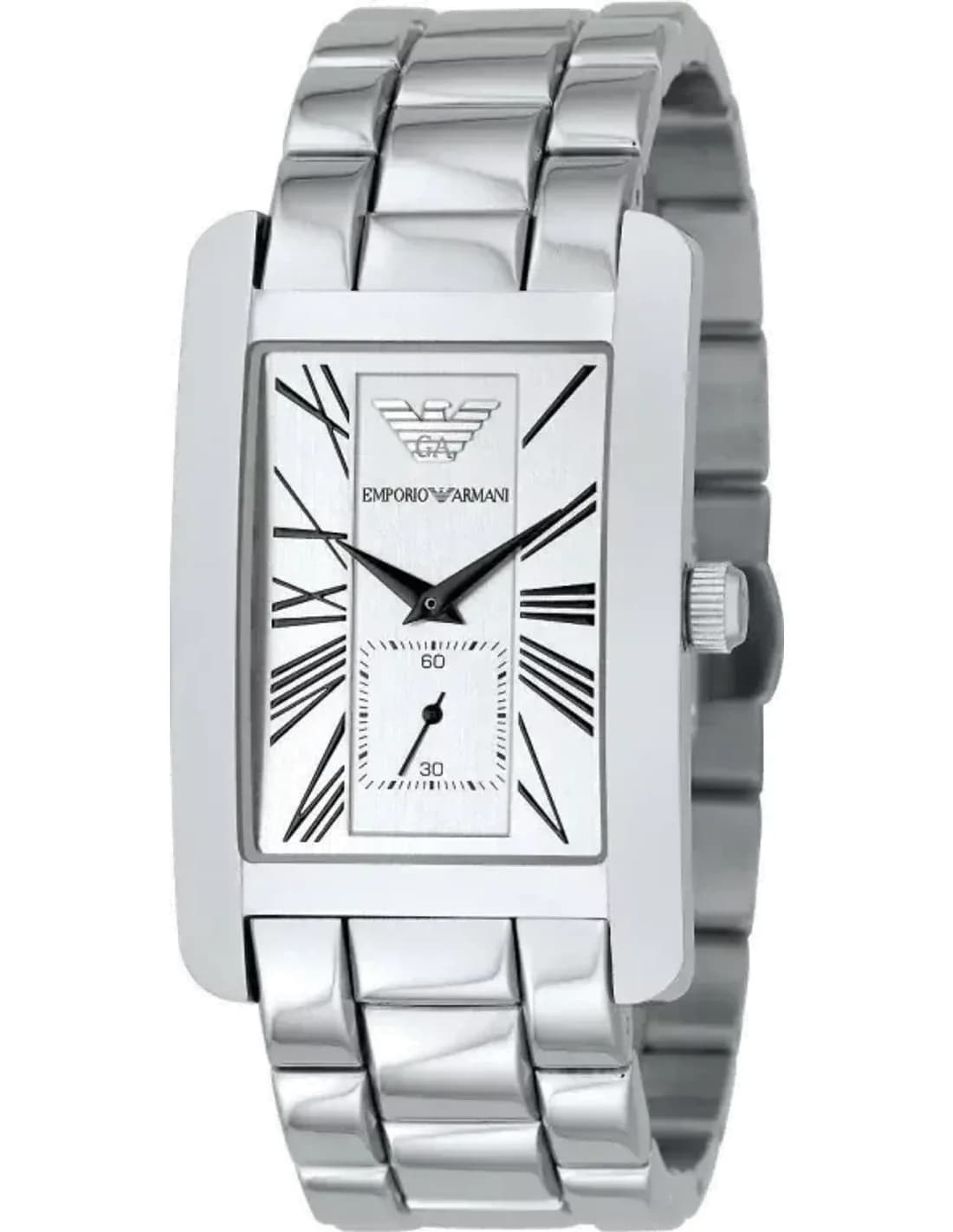 Montre Homme Emporio Armani AR0145 Rectangulaire Acier Inoxydable Argent