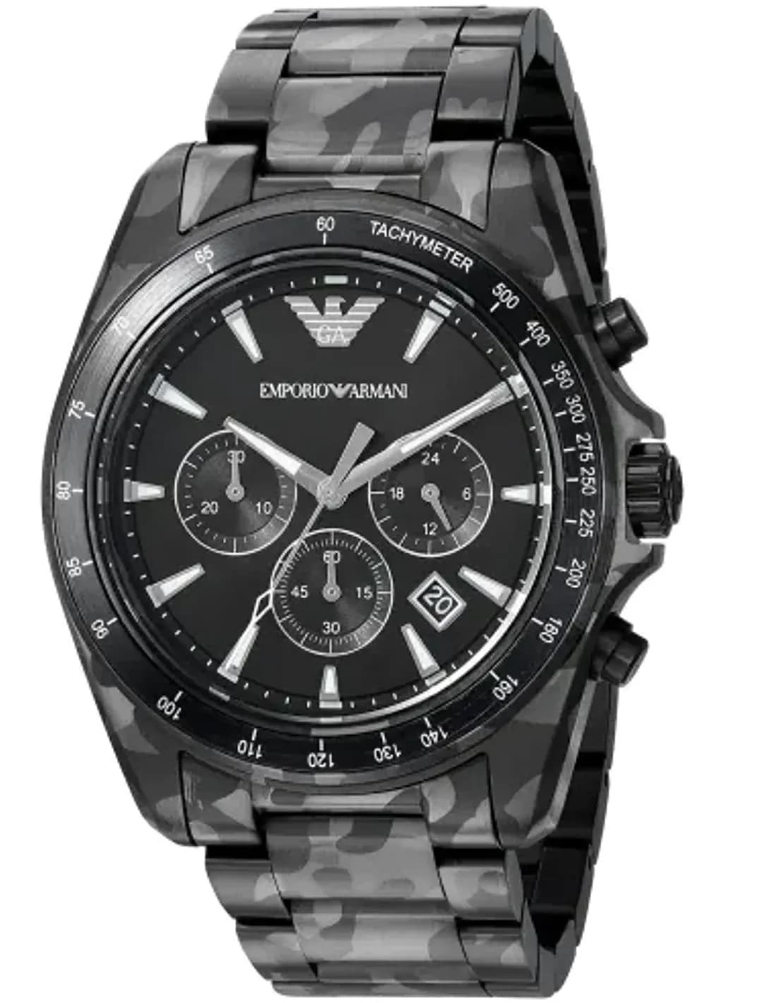 Montre Homme Emporio Armani Sportivo AR11027 - Cadran et boîtier noir camouflage