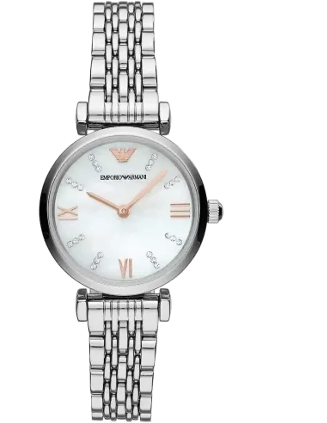 Montre Femme Emporio Armani AR11204 Cadran Nacre 28mm Bracelet Acier Argent