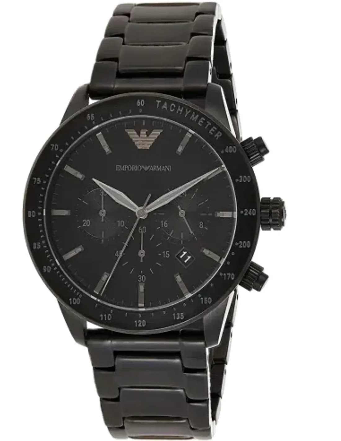 Montre Homme Emporio Armani Mario AR11242 - Boîtier et bracelet acier noir