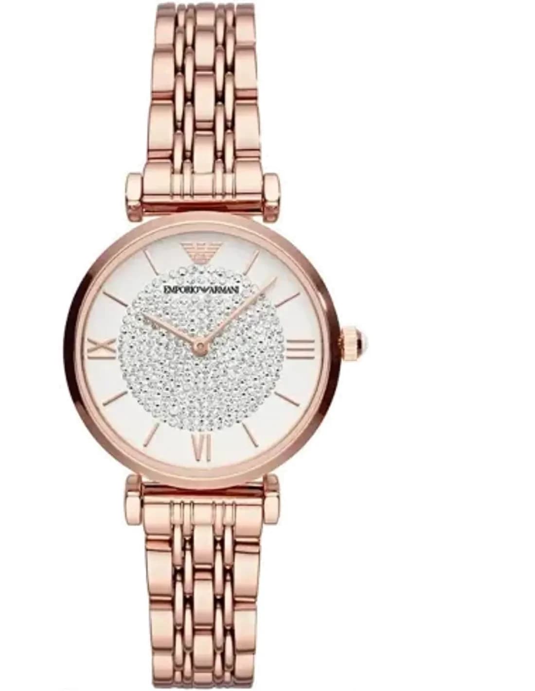 Montre Femme Emporio Armani AR11244 Gianni T-Bar en Acier Doré Rose