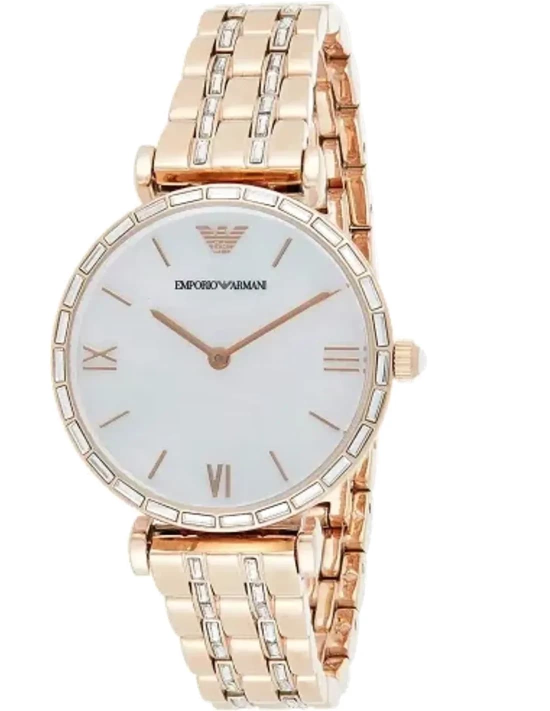 Montre Femme Emporio Armani AR11294 Acier Or Rose Cadran Nacre