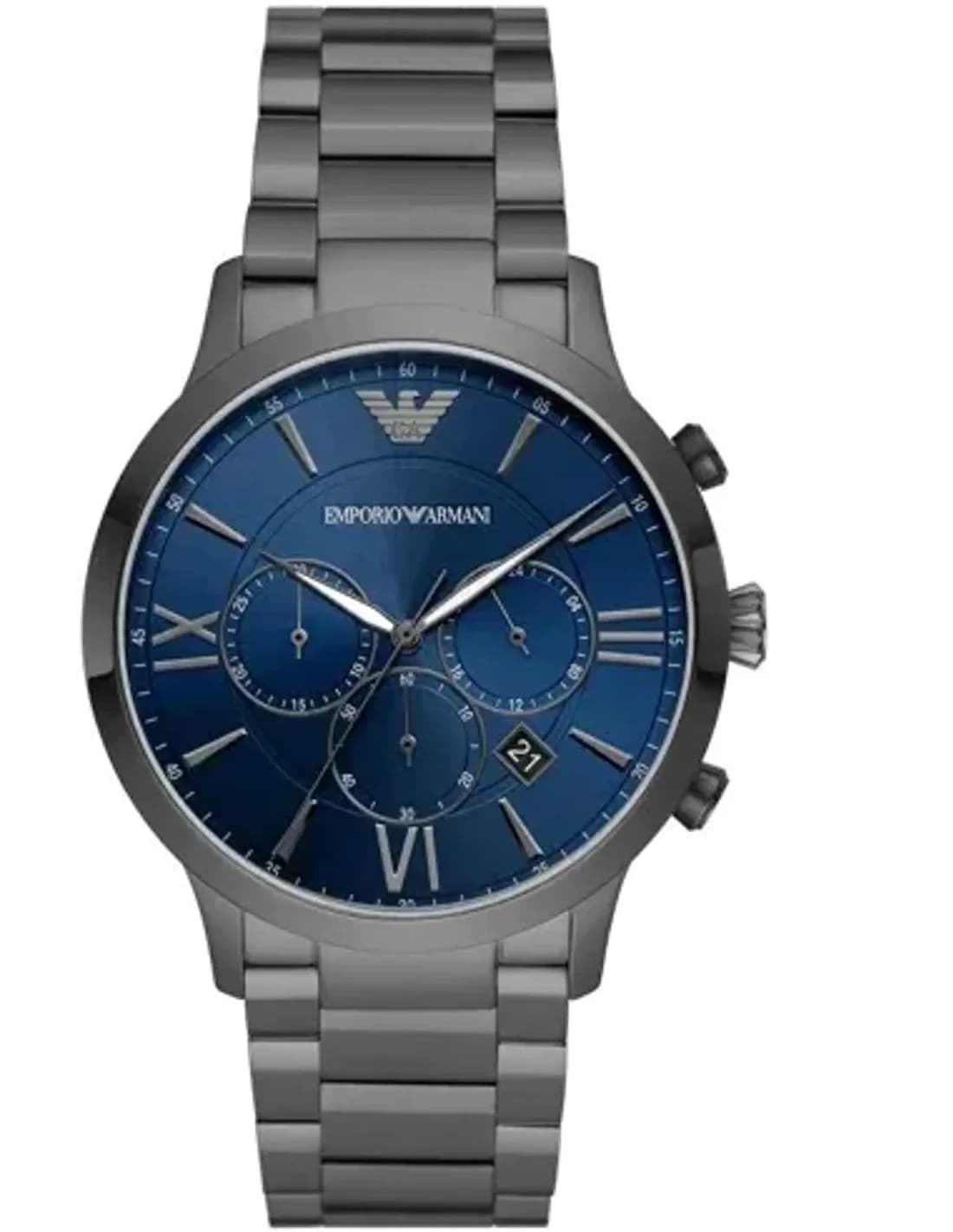 Montre Homme Emporio Armani Giovanni AR11348 Cadran Bleu Bracelet Acier Noir