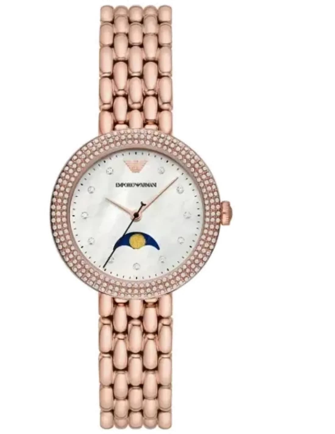 Montre Femme Emporio Armani AR11462 - Boîtier Or Rose, Cadran Nacre, Bracelet Acier