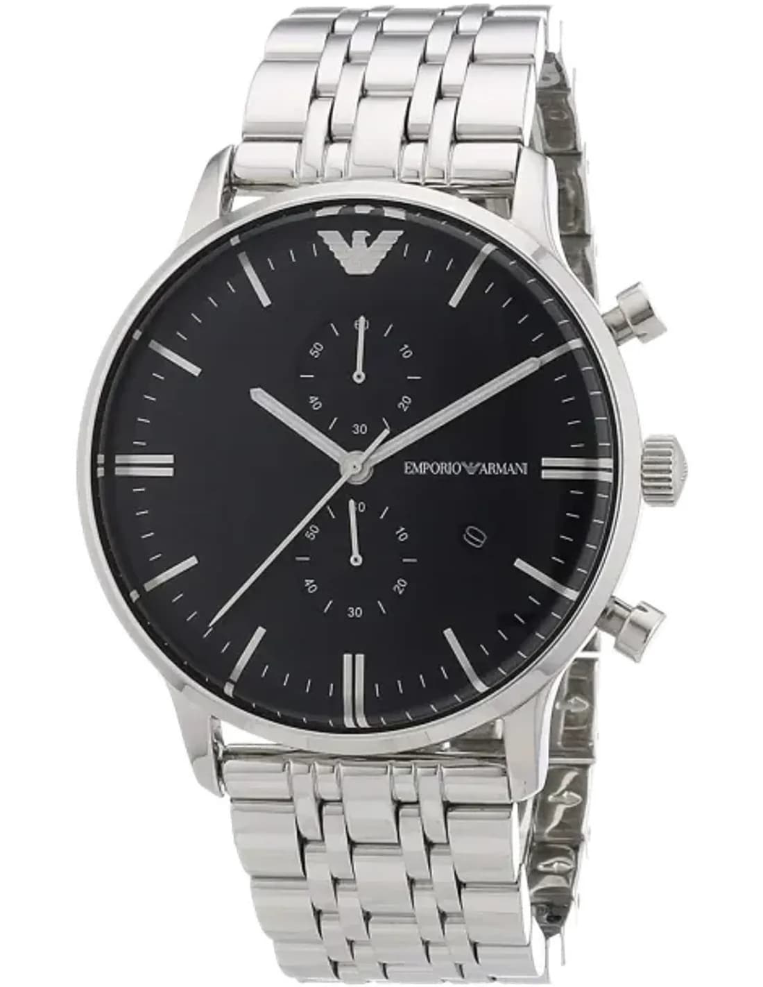 Montre Homme Emporio Armani AR1648 - Cadran Bleu Profond, Bracelet Acier