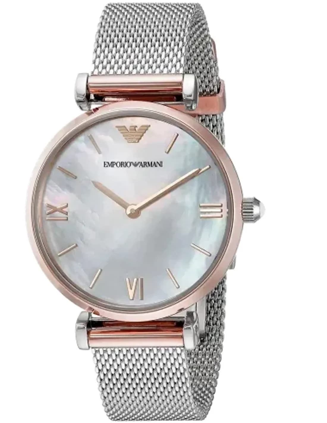 Montre Femme Emporio Armani AR2067 Cadran Nacre Bracelet Acier Argenté