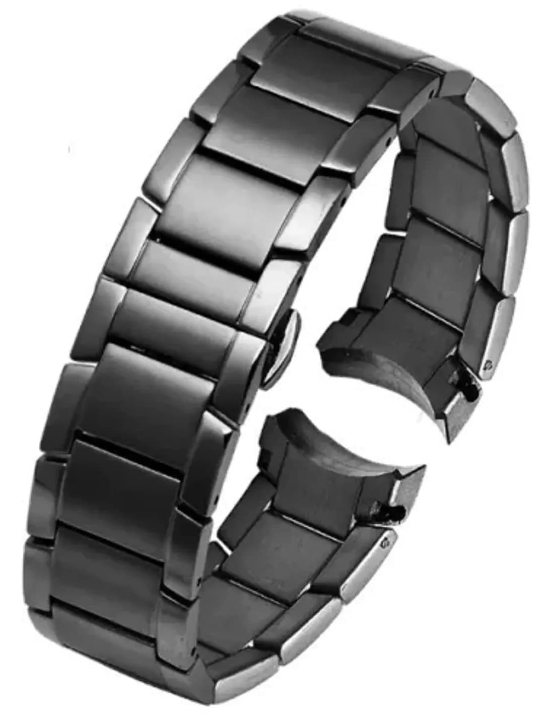 Bracelet acier inoxydable noir 22mm pour montre Emporio Armani AR2453