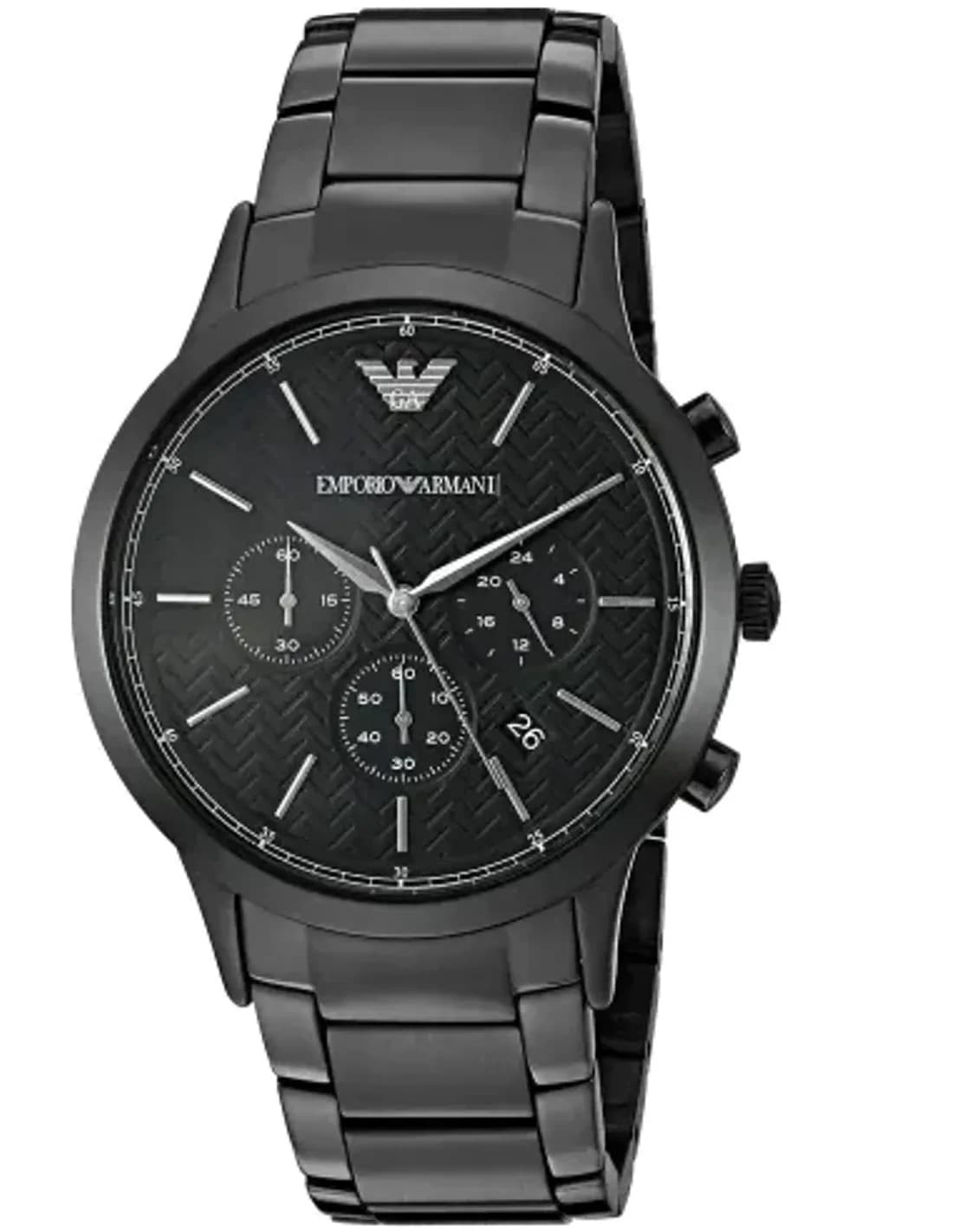 Montre Homme Emporio Armani Renato AR2485 ronde sport en acier noir