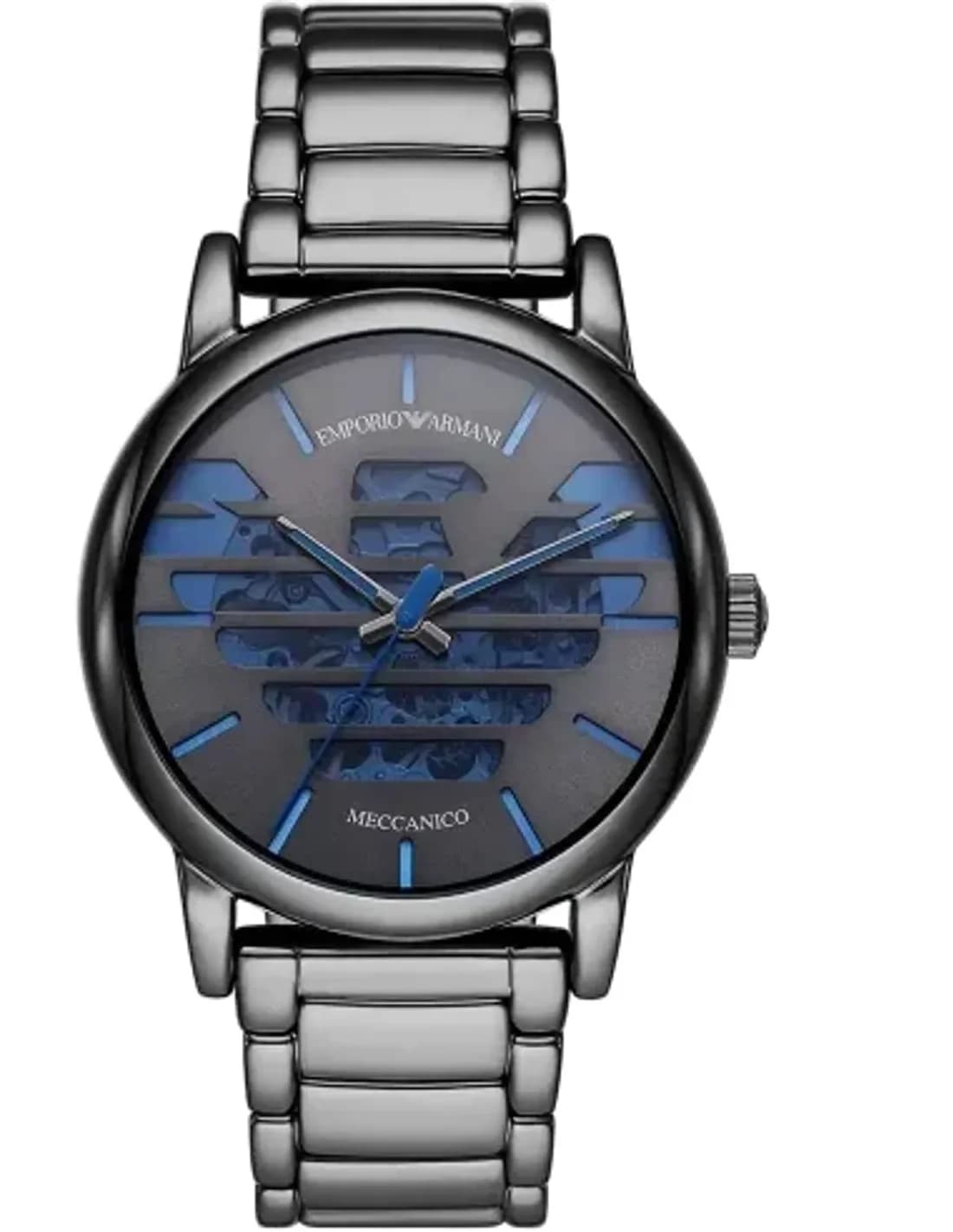 Montre Homme Emporio Armani AR60029 Automatique Squelette Cadran Bleu