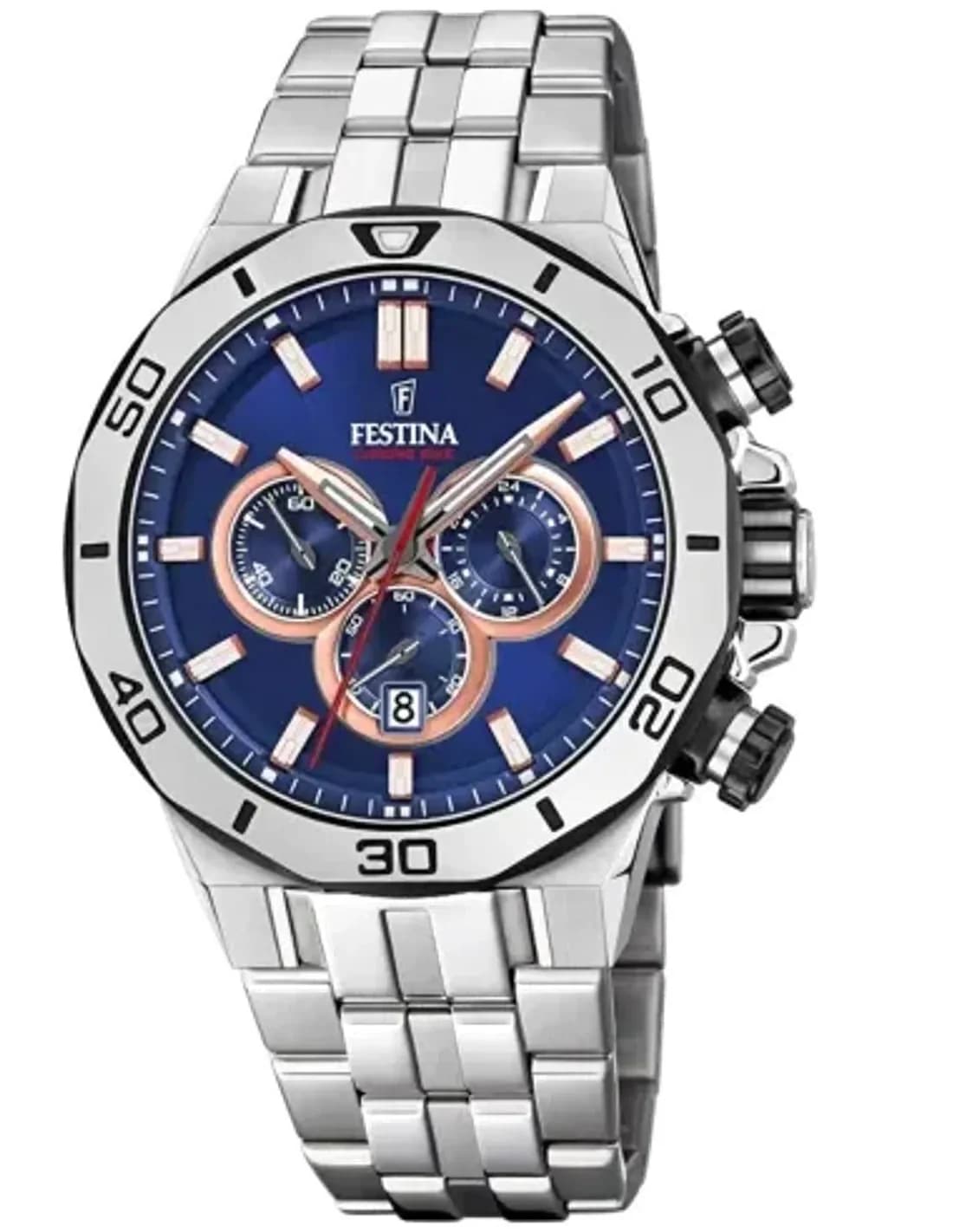 Montre Homme Festina F20448/1 Chronographe Sport Acier Cadran Bleu