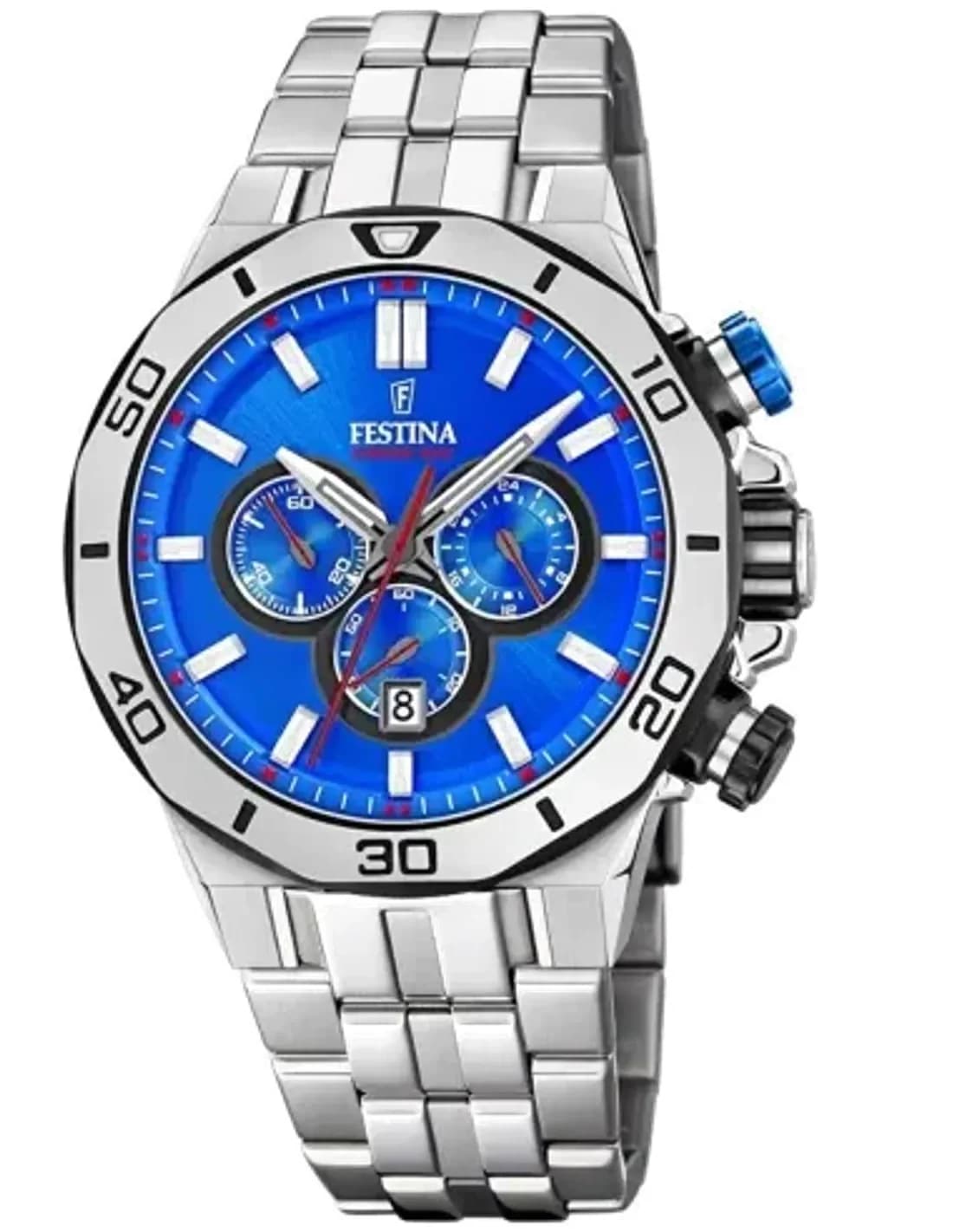 Montre Homme Festina F20448/2 Chronographe Sport Acier Cadran Bleu