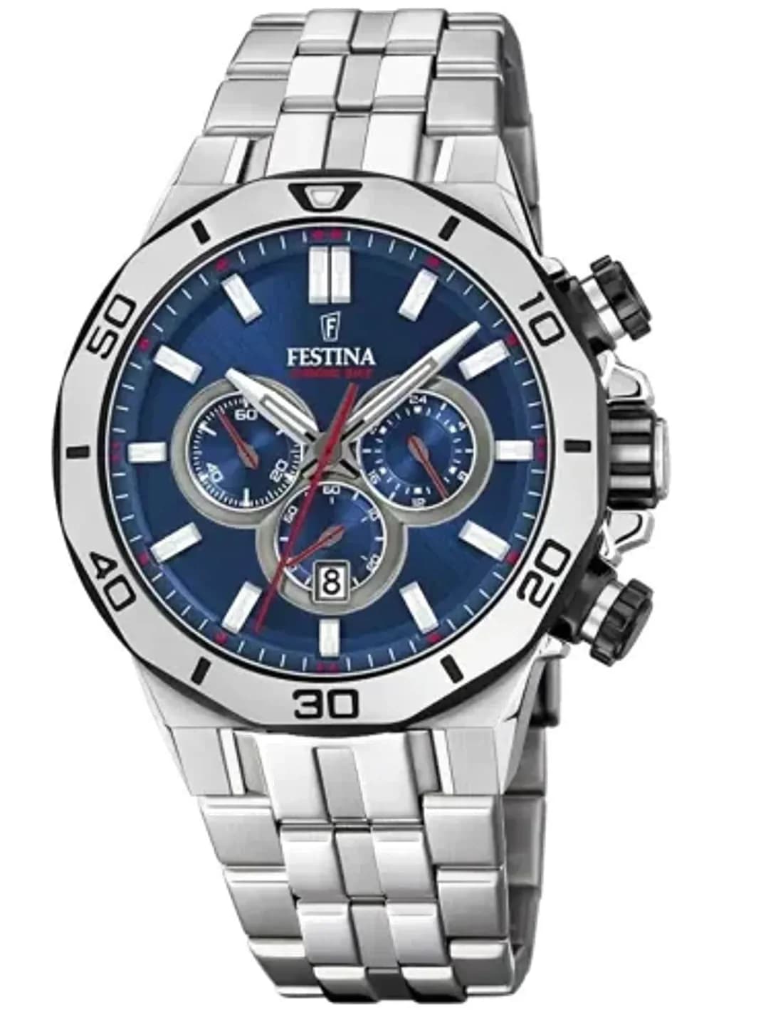 Montre Homme Festina F20448/3 Chronographe Acier Inoxydable Cadran Bleu