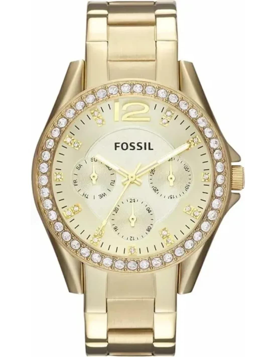 Montre-Bracelet Femme Fossil ES3203 - Chronographe Acier Doré à Strass