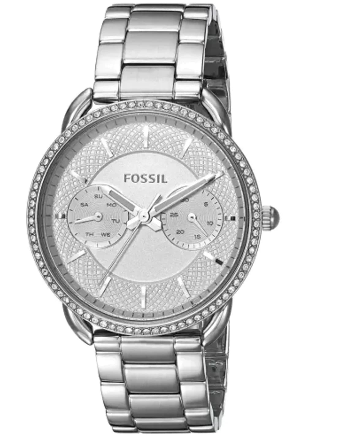 Montre Fossil Tailor ES4262 pour Femme, Cadran et Bracelet Argent Acier Inoxydable