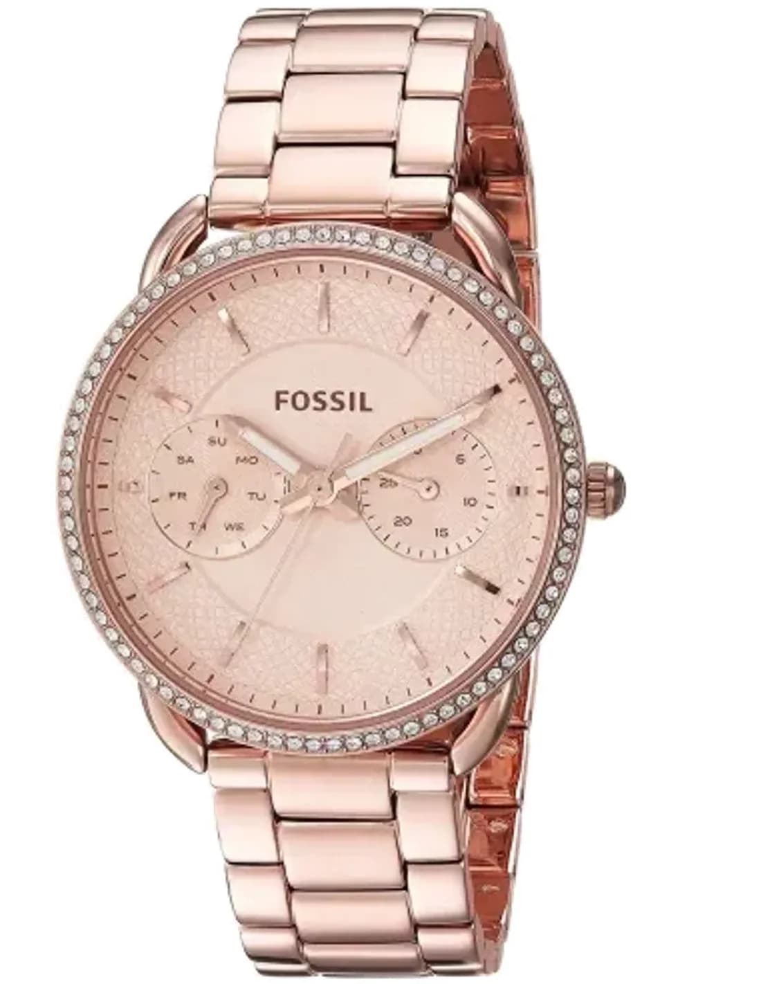 Montre Femme Fossil Tailor ES4264 en Acier Doré Rose