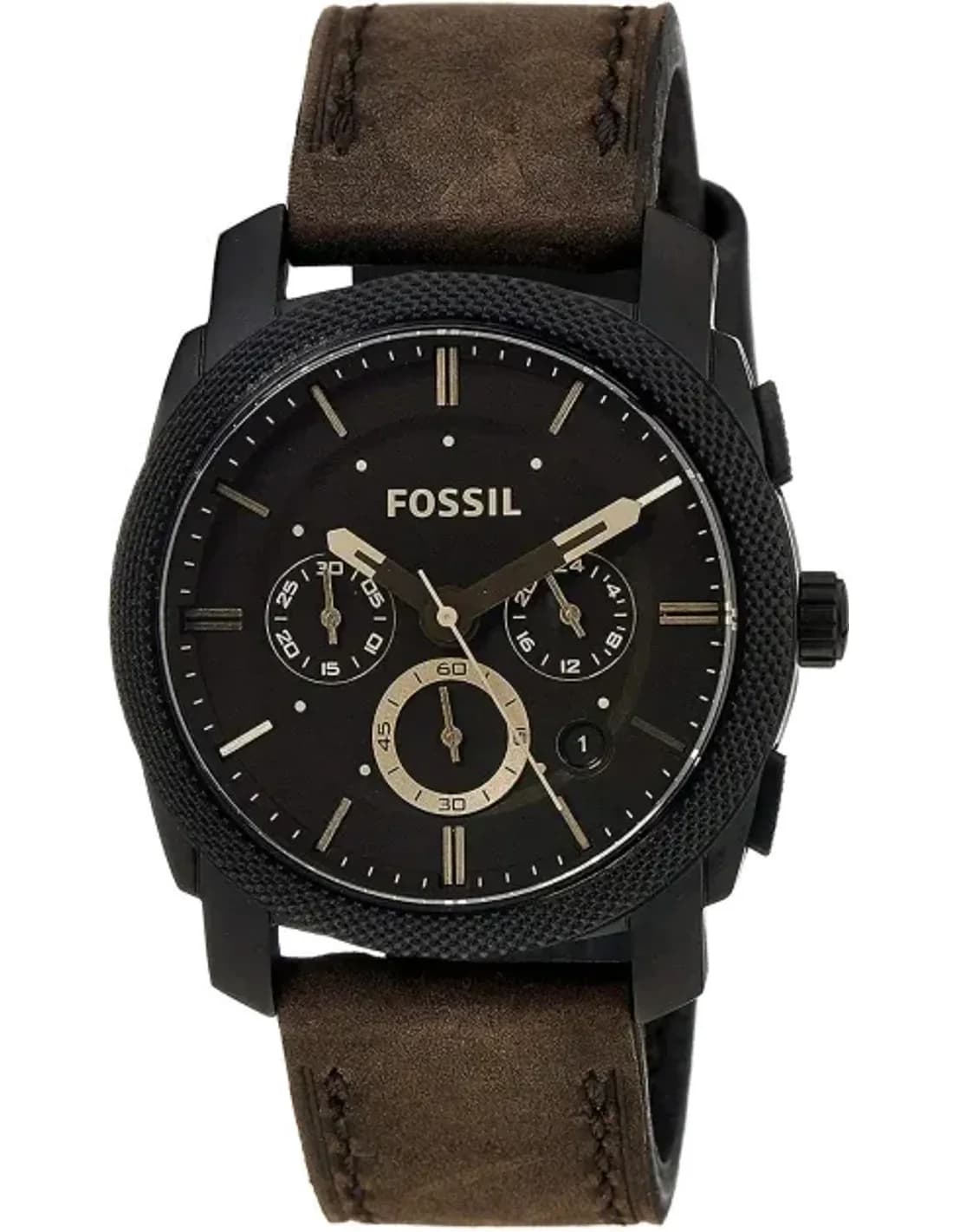 Montre Homme Fossil Machine FS4656 Cadran Marron Bracelet Cuir