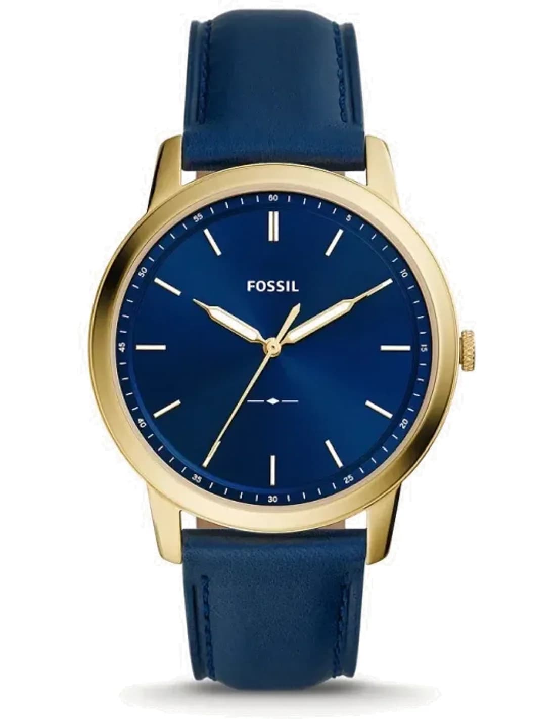 Montre Homme Fossil FS5789 à cadran bleu et bracelet cuir marine