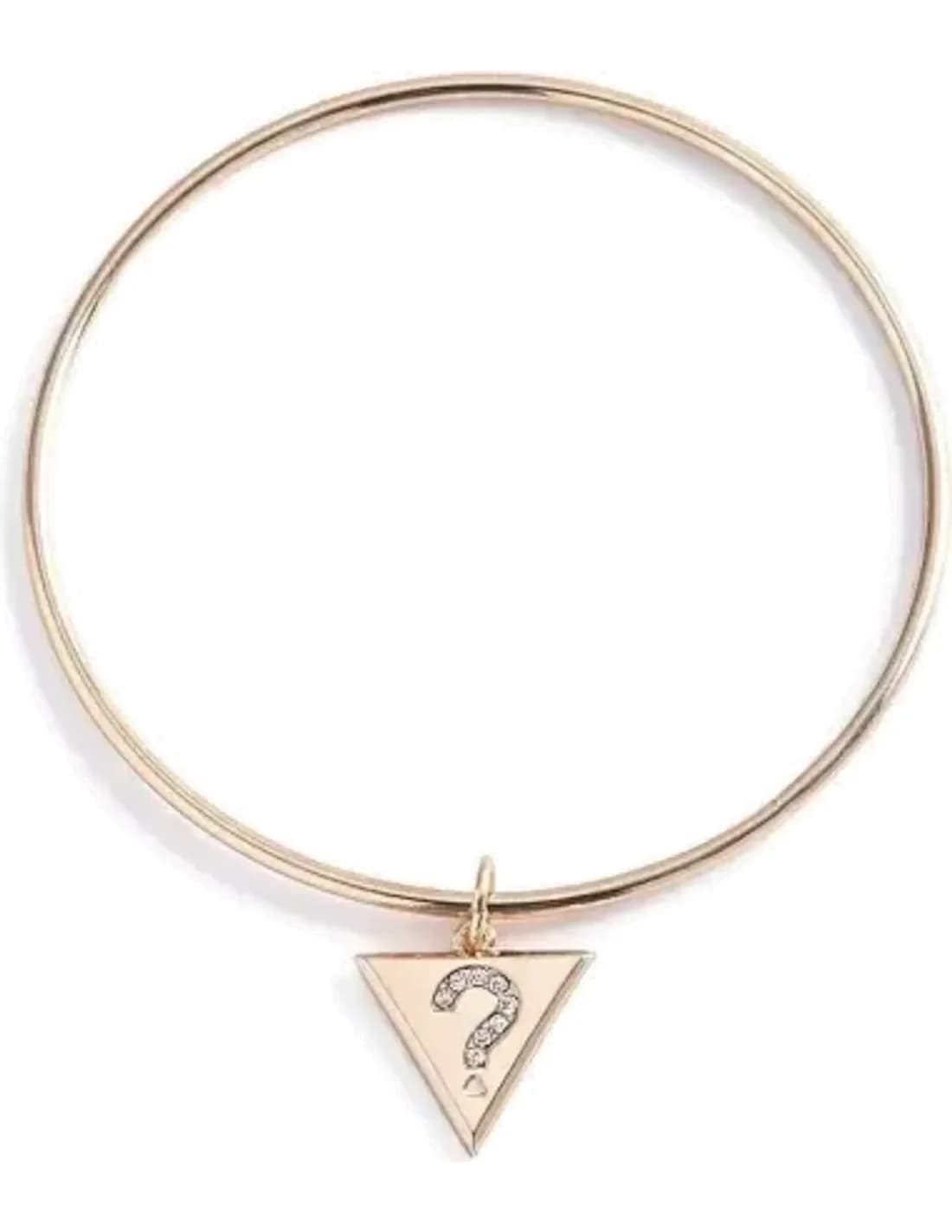 Bracelet Guess B119291-C1DS en acier doré pour femme avec plaque triangle logo