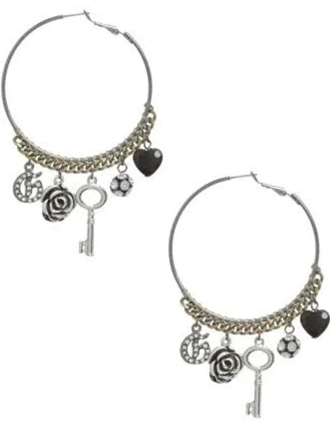 Boucles d'oreilles Guess en acier inoxydable pour femme - Réf. E139985-C1MX