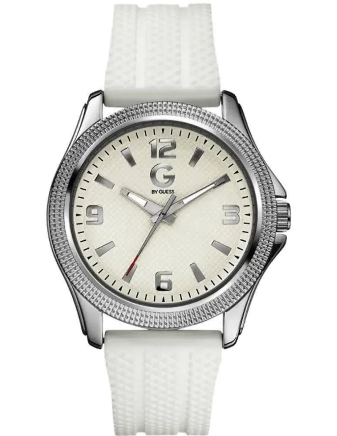 Montre Guess G74040G1 pour Homme - Cadran et bracelet blancs - 48mm