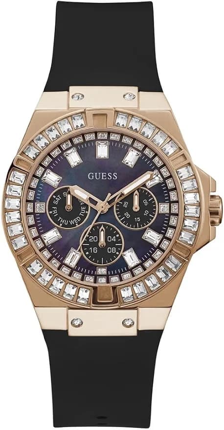Montre Guess GW0118L2 pour Femme - Cadran et bracelet silicone noir
