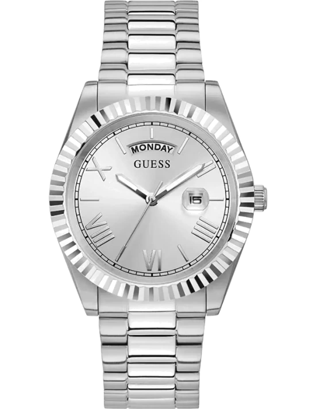 Montre Homme Guess Connoisseur GW0265G6 bracelet et cadran argent