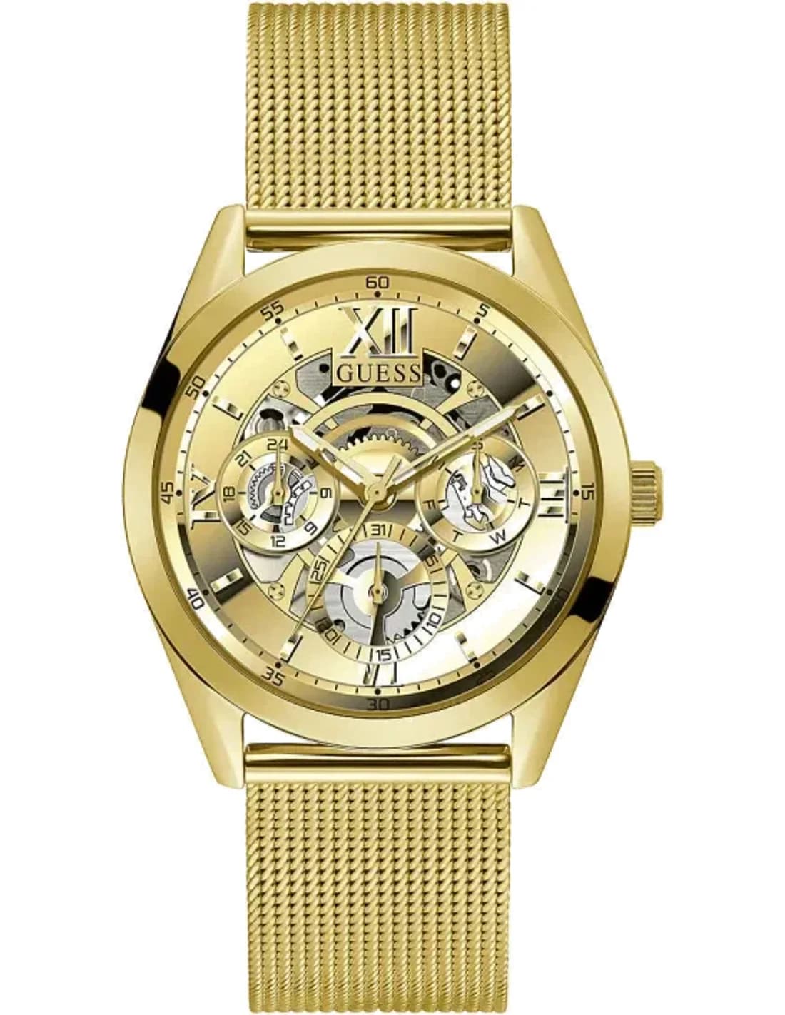 Montre Guess Tailor GW0368G2 bracelet maille dorée homme – Quartz 42mm
